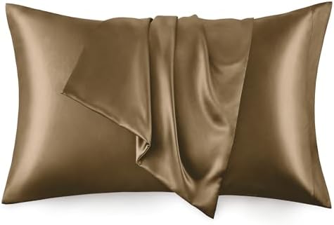 Love's cabin Satin Pillowcase Set of 2 Standard Size 20x26, Cooling Pillow by Lovescabin