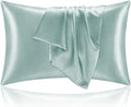 BEDELITE Satin Pillowcases, Small King 20x36 Inch, Haze Blue by BEDELITE