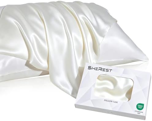 SheRest 100% Lyocell Tencel Pillowcase Cooling Silk-Like Soft Satin King Size by SheRest