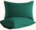 King Pillow Cases, 2 Pack, 20x36 in, Microfiber, Dark Green by Aerlomi
