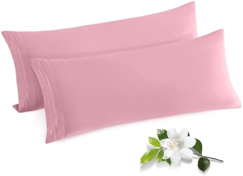 Horbaunal Microfiber Body Pillow Covers, Dusty Pink, 2 Pack by Horbaunal