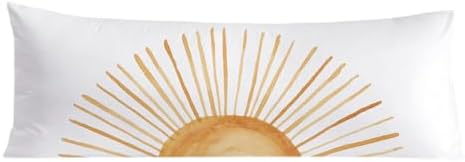 Boho Sun Sunset Sunrise 20x54 Body Pillow Cover, Boho Sunshine Nursery Decor by PIUD