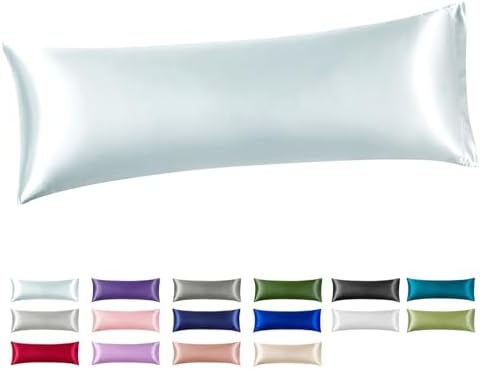 Silk Like Satin Body Pillowcase, Baby Blue, 1 Pack, 20x54 Inches by VCUSUELER