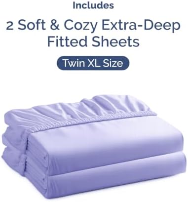 CGK Linens 2 Pack Extra Deep Twin XL Fitted Sheets - Image 4