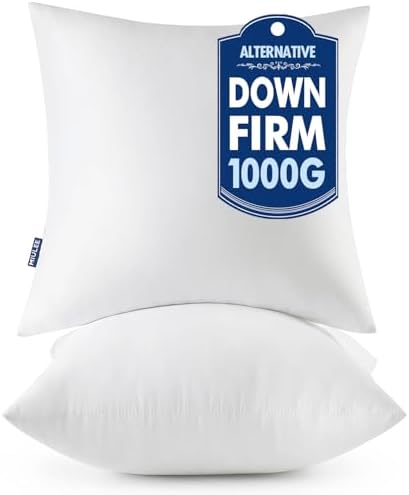MIULEE 28x28 Euro Pillow Inserts 2 Pack, Throw Pillows by MIULEE