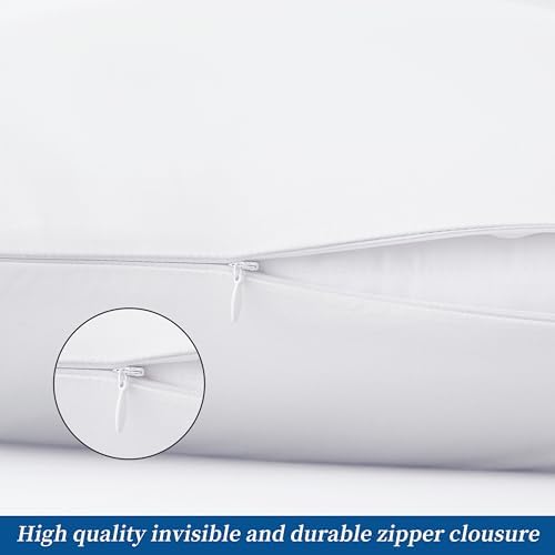 Queen Size Pillow Protector Set of 2, 100% Egyptian Cotton Pillow Cases - Image 5