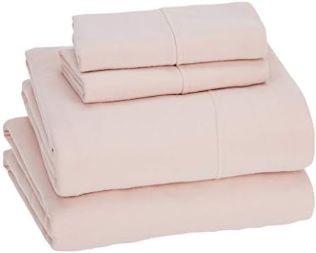 Amazon Basics 4 Piece Breathable, Stretchy Jersey Knit 100% Cotton Bed Sheet Set - Image 2