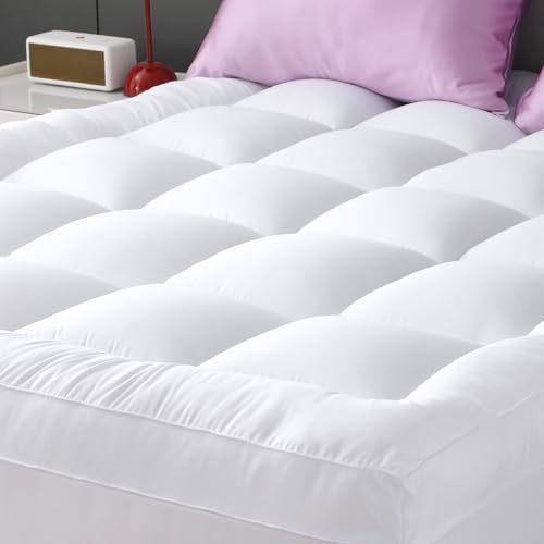 YUGYVOB Queen Mattress Topper Extra Thick, Cooling Plush Mattress Pad by PremiumHomeLinens