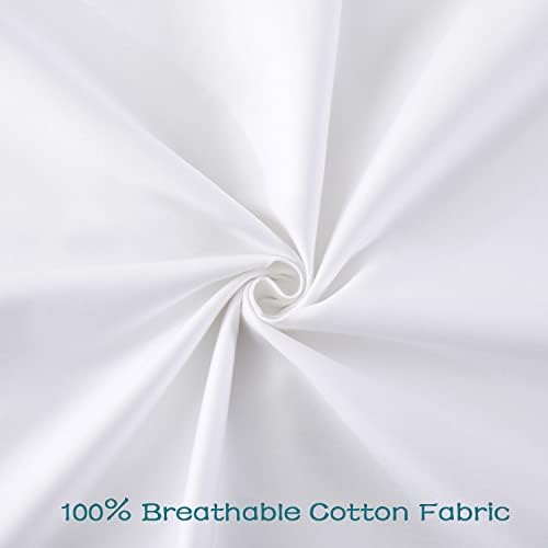 100% Cotton Zippered Pillow Cases Standard Size Set of 2, Super Soft & - Image 4