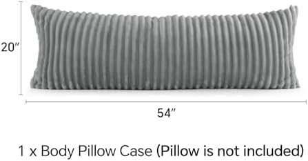 BEDELITE Fluffy Striped Body Pillow Cover - Image 6