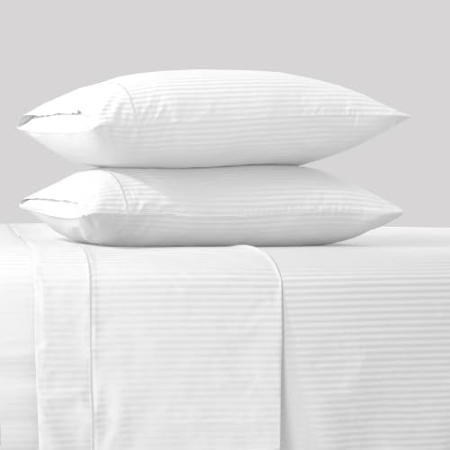 Feather & Stitch 100% Cotton Sateen 500 TC Full Size Bed Sheet Set - Image 4