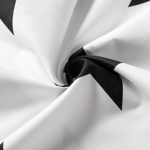 NTBAY Body Star Pillowcase, 1800 Thread Brushed Microfiber Black and White Star - Image 5