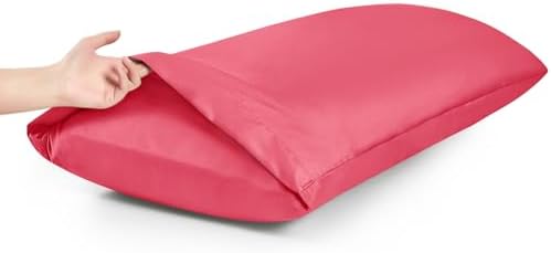 MILVOWOC Brushed Microfiber Body Pillowcases, Hot Pink, 20x48 Inch - Image 5