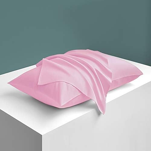 NTBAY Queen Satin Pillowcases, Light Pink - Image 6