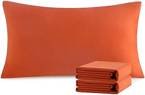 NTBAY Microfiber King Pillowcases, 2 Pack, 20 x 40, Brunt Orange by NTBAY