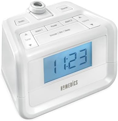 Homedics Dual Alarm Digital FM Clock Radio Time Projection by Homedics