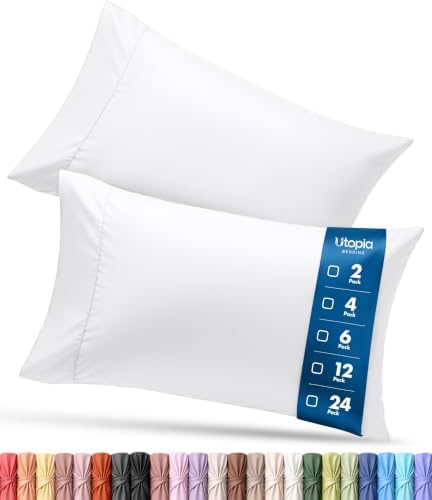 Pillow Cases Queen Size Set of 2, Ultra Soft Comfy Pillow Covers by UTOPIABEDDING