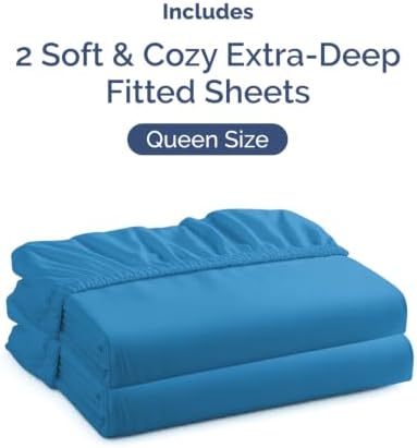 CGK Linens 2 Pack Extra Deep Queen Fitted Sheets - Image 4