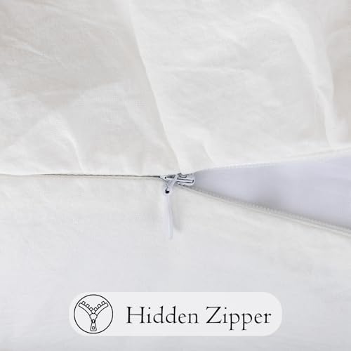 JoraLion Ruffled Lumbar Pillow Cover 14x26 Solid White - Image 6