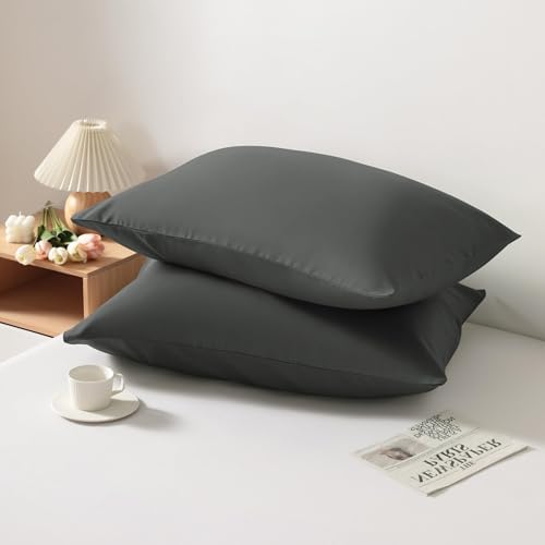 Body Pillow Cases, 2 Pack, 20x54 in, Microfiber, Dark Grey - Image 6