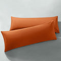 MILVOWOC Brushed Microfiber Body Pillowcases, Burnt Orange, 20x48 Inch by MILVOWOC