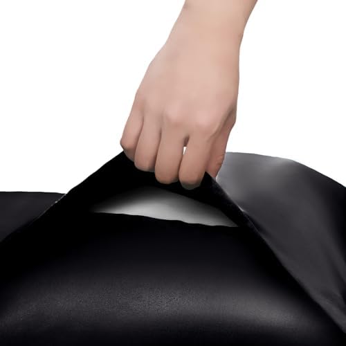 Homiest Black Ruffle Satin Body Pillow Cover - Image 6