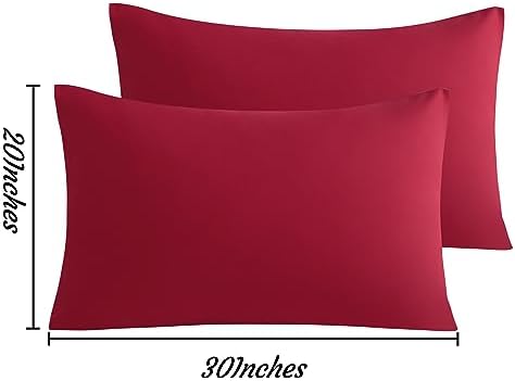 NTBAY Queen Microfiber Pillowcases, Wine Red - Image 6