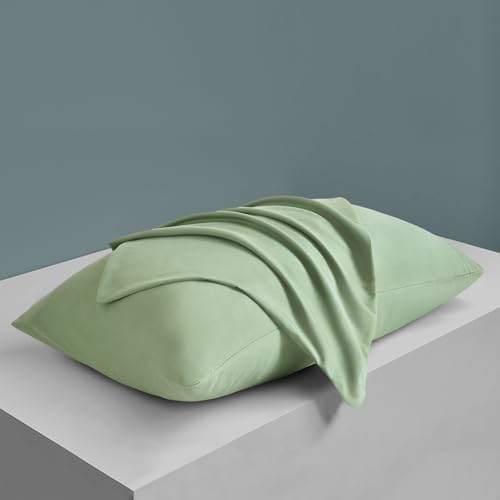 MILVOWOC Brushed Microfiber Pillowcases, Sage Green, 20x26 Inch - Image 6