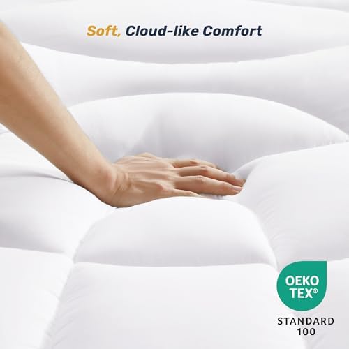 Unikome Waterproof Quenn Mattress Pad, Soft Breathable Bed Cover - Image 5