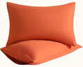 King Pillow Cases, 2 Pack, 20x40 in, Microfiber, Burnt Yellow by Aerlomi