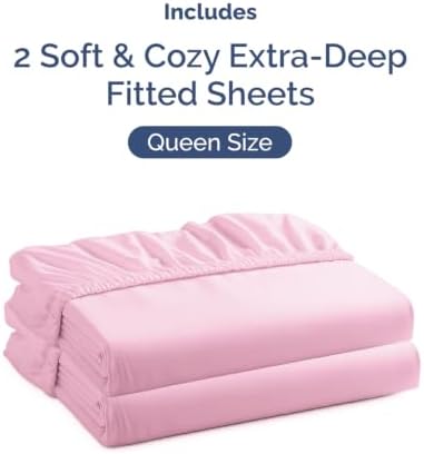CGK Linens 2 Pack Extra Deep Queen Fitted Sheets - Image 4