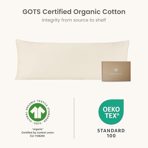 BIOWEAVES 100% Organic Cotton Body Pillow Cover - Image 6