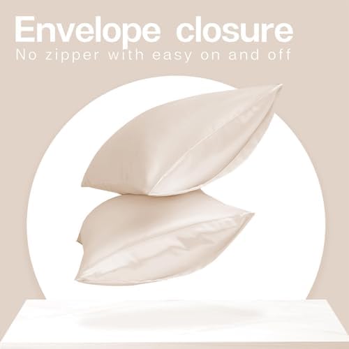 MR&HM Satin Pillowcase 2 Pack, Queen Size 20"x30" - Image 6