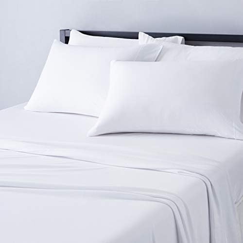 Amazon Basics 4 Piece Bed Sheet Set, 100% Cotton Jersey, Includes Super Soft by AmazonBasics