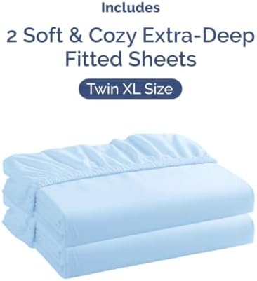 CGK Linens 2 Pack Extra Deep Twin XL Fitted Sheets - Image 4