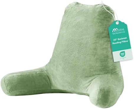 Sasttie Reading Pillow for Bed, Back Pillow for Sitting Up, Sage Green by SASTTIE