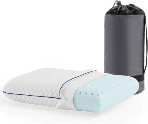 Weekender Cooling Gel Memory Foam Camping Pillow – Travel Size, Ventilated by Weekender