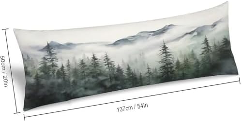 Foggy Forest Body Pillow Cover Long Pillowcase - Image 2