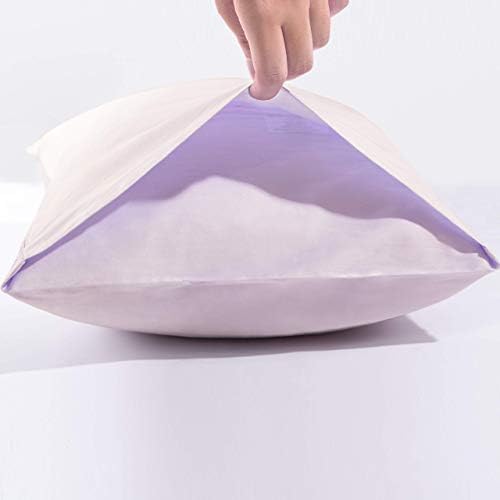 NTBAY King Egyptian Cotton Sateen Pillowcases, Light Purple - Image 5