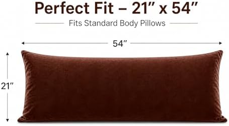 EVOLIVE Micromink Body Pillow Cover 21"x54", Zipper Closure - Image 4