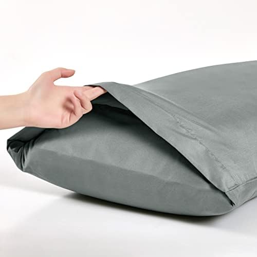 MILVOWOC Brushed Microfiber King Pillowcases, Dark Grey, 20x36 Inch - Image 6