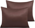 NTBAY Standard Satin Pillowcases, Dark Brown by NTBAY