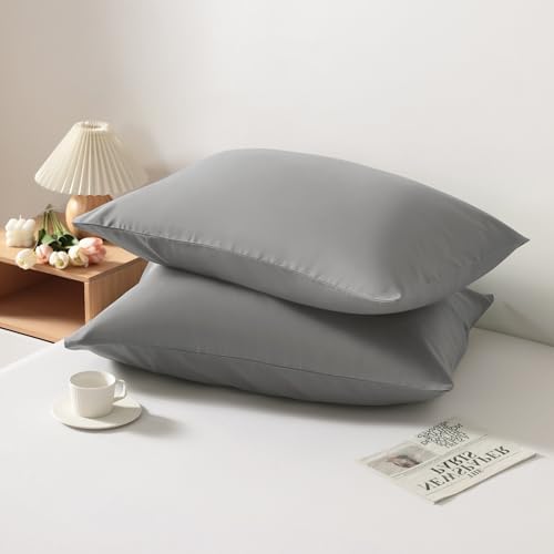 King Pillow Cases, 2 Pack, 20x36 in, Microfiber, Smoke Grey - Image 3