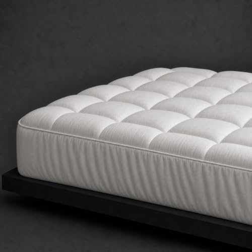 100% Cotton Mattress Topper Queen Size, Plush Pillow Top Mattress Topper by Unknown