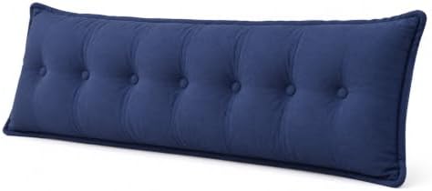 WOWMAX Headboard Pillow Twin XL Dorm Bolster Reading Pillow by WOWMAX
