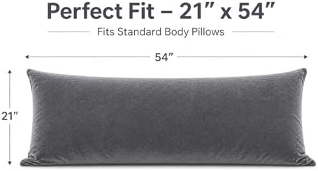 EVOLIVE Micromink Body Pillow Cover 21"x54", Zipper Closure - Image 5
