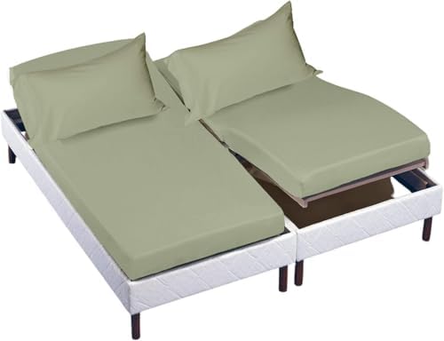 Cottingon 5 PC Split King Sheets Fits 16" Deep, Egyptian Cotton by COTTINGON