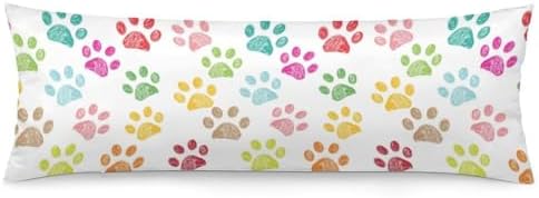 Dog Paw Cute Print Body Pillow Cover Pillowcase by Unknown