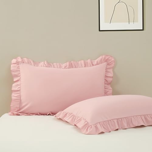 Ruffle Pillow Case Queen Size Set of 2 by Unknown