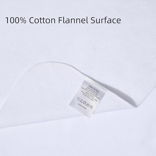 2 Pack Waterproof Crib Pad, Reusable Incontinence Flannel Crib Protector - Image 2